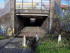 
Archibald Street subway from Soho Street, Newport, January 2007